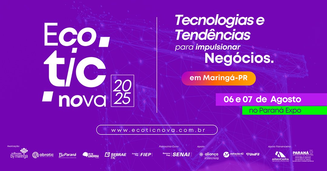 Arte de divulgação do Eco.tic Nova 2025, em Maringá