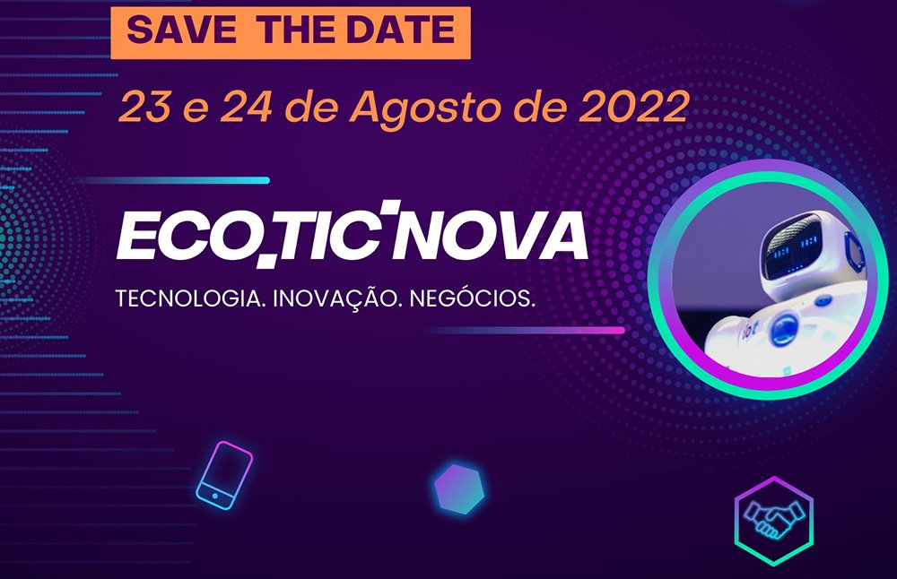 Arte de divulgação do ECO.TIC.NOVA 2022