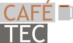Logotipo do CaféTec, evento de palestras técnicas e networking do setor de TIC