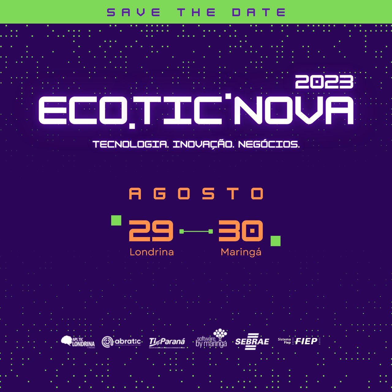 Save the date!!! Vem aí o ECO.TIC.NOVA 2023!